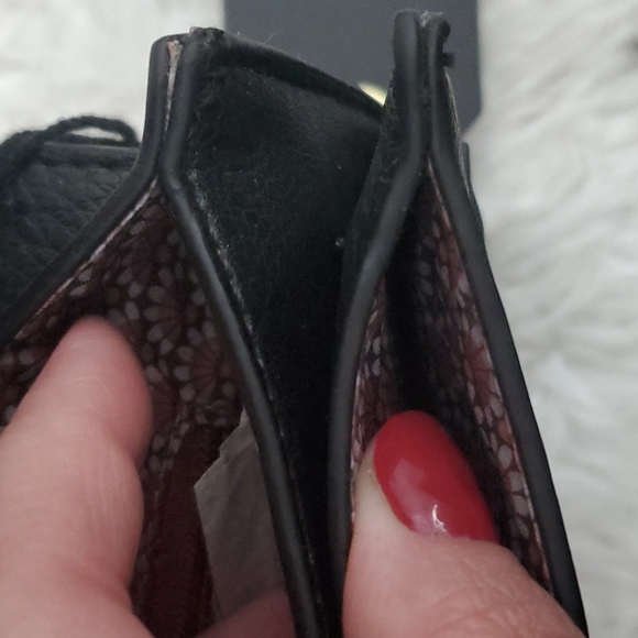 Moda Luxe Black Leather Clutch NWT - Picture 8 of 11